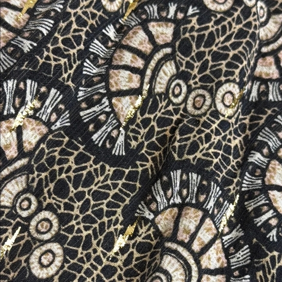 Sofie Schnoor Black and Gold Midi dress Size Medium - Picture 11 of 11